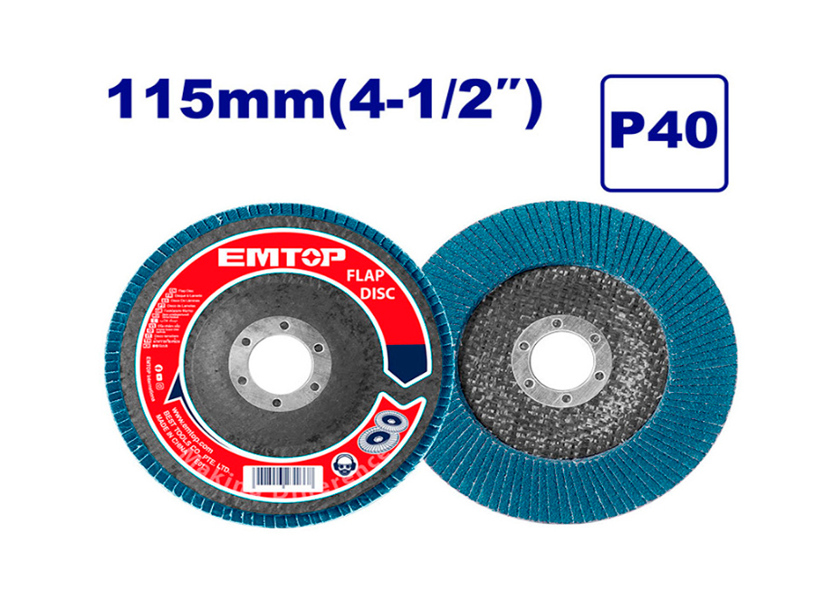 Piastrelle 4,5"" FLAP DISCO BLU 100% ZIRCONIO 115MM P 60 - Foto 5